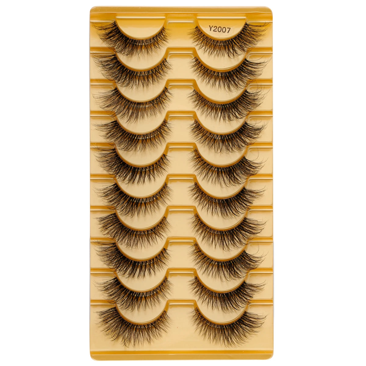 3/10 Pairs Natural Long Fluffy False Eyelashes Wispy Lashes 3D Segmented Lashes Fake Eyelashes Clear Band Eye Lashes Make up