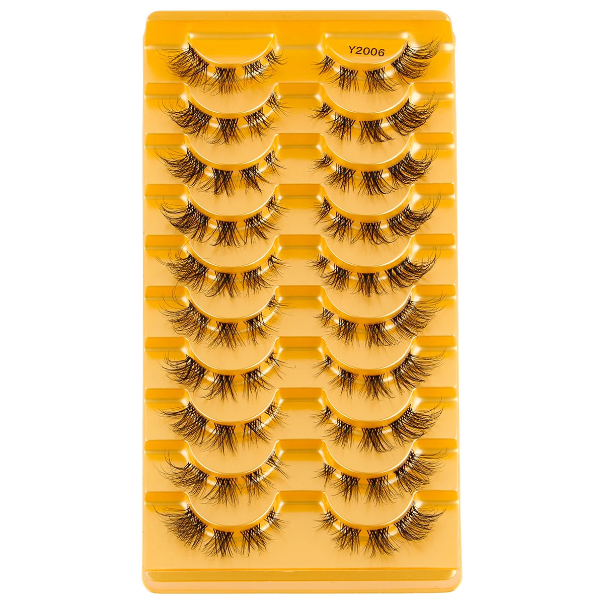 3/10 Pairs Natural Long Fluffy False Eyelashes Wispy Lashes 3D Segmented Lashes Fake Eyelashes Clear Band Eye Lashes Make up