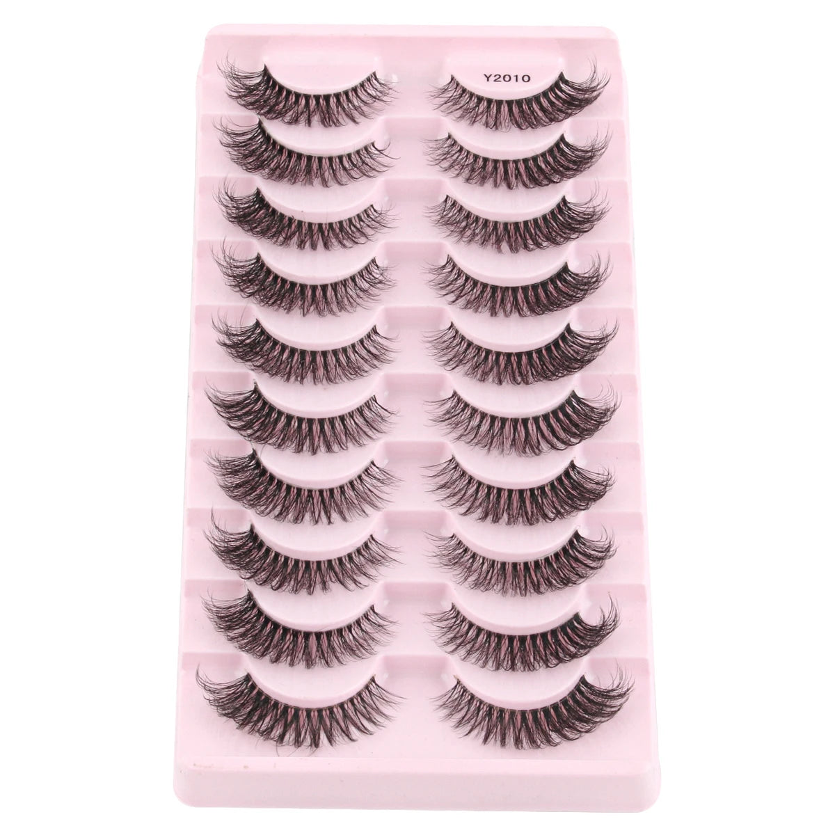 3/10 Pairs Natural Long Fluffy False Eyelashes Wispy Lashes 3D Segmented Lashes Fake Eyelashes Clear Band Eye Lashes Make up
