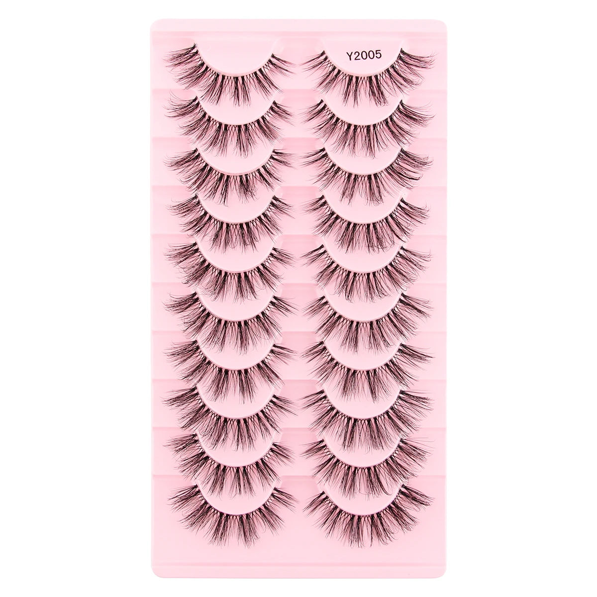 3/10 Pairs Natural Long Fluffy False Eyelashes Wispy Lashes 3D Segmented Lashes Fake Eyelashes Clear Band Eye Lashes Make up