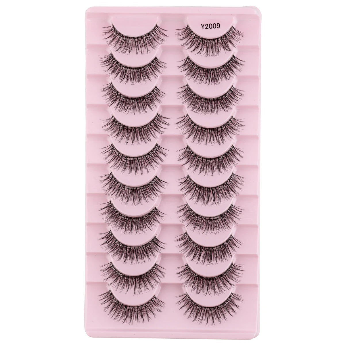 3/10 Pairs Natural Long Fluffy False Eyelashes Wispy Lashes 3D Segmented Lashes Fake Eyelashes Clear Band Eye Lashes Make up