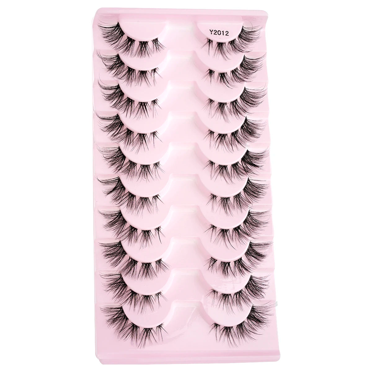 3/10 Pairs Natural Long Fluffy False Eyelashes Wispy Lashes 3D Segmented Lashes Fake Eyelashes Clear Band Eye Lashes Make up